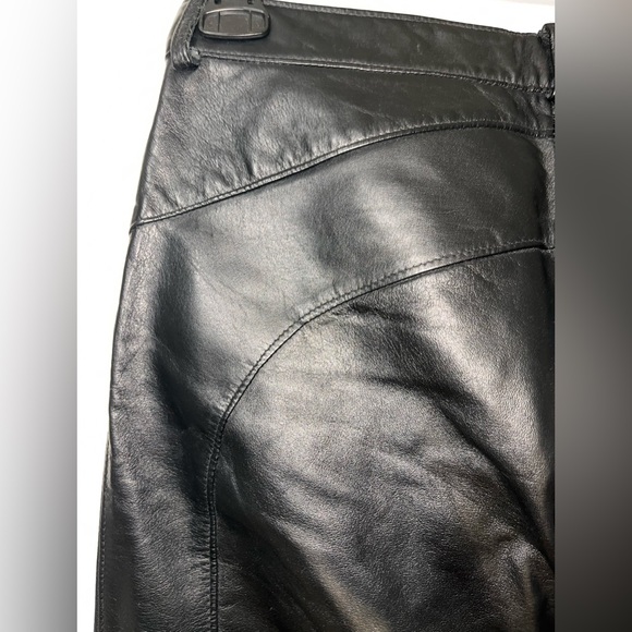 DIMITRI Size 4 Vintage Women’s Leather Pants Flared - Picture 4 of 6